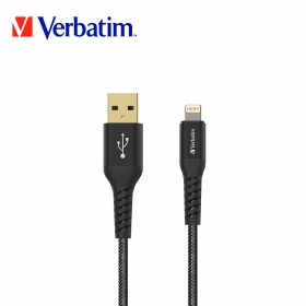 [N최저가] [2년보증/아이폰] 버바팀 케블라 케이블 USB-A to 라이트닝 8핀 (애플) MFI인증 2년보증 아이폰 방탄섬유 /블랙