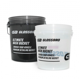 글로스브로 슈프림 투명버킷 18L(블랙/화이트) + 그립레드