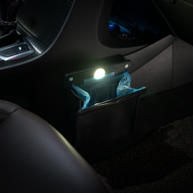 벤딕트 차량용 LED 쓰레기통 + 쓰레기봉투 앞좌석용