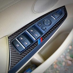 BMW X3 F25 M스타일 윈도우 조절부 커버-리얼카본