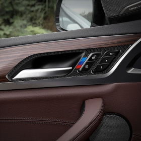 BMW X4 G02 M스타일 내부 도어 손잡이/메모리 시트부 커버-리얼카본