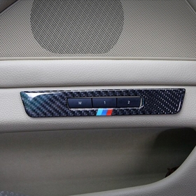BMW 5시리즈 F10 M스타일 시트 메모리 버튼 커버 몰딩-리얼카본