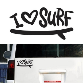 [자동차스티커] I LOVE SURF 레저 (19cmX9.5cm)