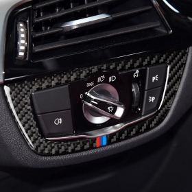 BMW 5시리즈 G30 M스타일 라이트 조절 테두리 커버 몰딩-리얼카본