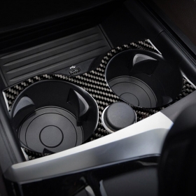 BMW 5시리즈 G30 컵 홀더 커버 몰딩-리얼카본