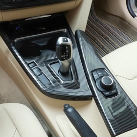 BMW 3시리즈 F30 기어패널 아이드라이브 전면 커버 몰딩-카본 수전사 1PCS