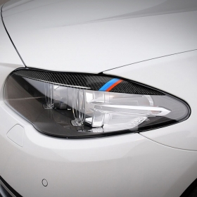 BMW 5시리즈 F10 M스타일 전방 헤드라이트 아이라인 커버 몰딩-리얼카본
