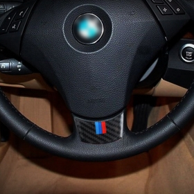 BMW 5시리즈 E60 M스타일 스티어링 휠 핸들 하단 커버 몰딩-리얼카본