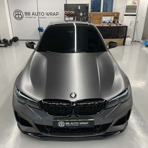화성 향남읍 / 사틴다크그레이 전체랩핑(3m) / BMW / 3시리즈 시공 사진