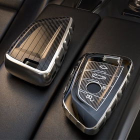 BMW 7시리즈 G11 스마트 키케이스 키커버 키홀더-TPU 카본 스타일