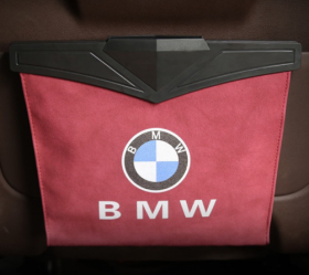BMW 차량용 쓰레기통 벤츠 아우디 엠블럼 수납함 휴지통