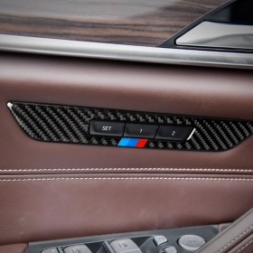 BMW 6GT G32 M스타일 시트 메모리 버튼 커버 몰딩-리얼카본