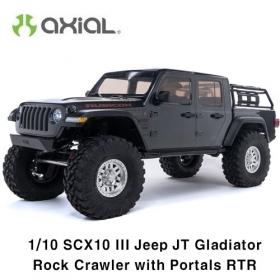 (지프 JT 글래디에이터 -조립완료버전) SCX10 III Jeep JT Gladiator w/Portals,Grey:1/10 RTR