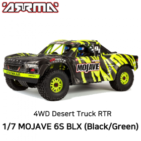 ARRMA 1:7 MOJAVE 6S V2 4WD BLX Desert Truck with Spektrum Firma RTR, Green/Black
