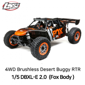 최신형 LOSI 1:5 DBXL-E 2.0 4WD Brushless Desert Buggy RTR with Smart, Fox Body