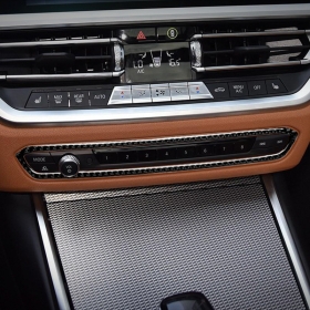 BMW 3시리즈 G20 센터페시아 미디어 조절 버튼 테두리 커버-리얼카본