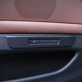 BMW 5GT F07 메모리 시트 버튼부 커버-카본 수전사