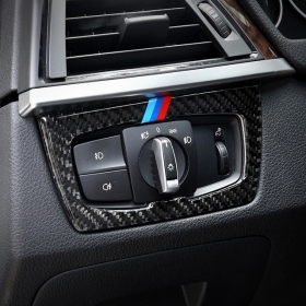 BMW 3GT F34 M스타일 라이트 조절 테두리 커버 몰딩-리얼카본
