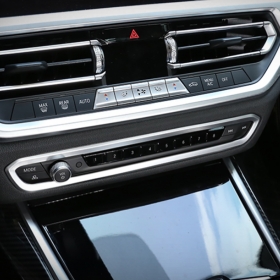 BMW i4 G26E 센터페시아 미디어 조절 버튼 프레임-실버