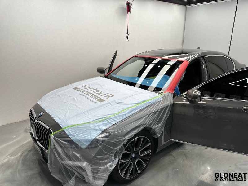 인천 서구 / 썬팅 / BMW740LI 앞 유리 교체 후 솔라가드 볼텍스IR 시공후기 / BMW / 7시리즈 / 7시리즈 (G70) 시공 사진