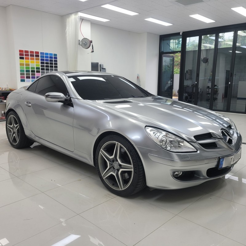 하남 / 랩핑  (EK 필름: Porsche Gt Silver) / 벤츠 / SLK-클래스 시공 사진