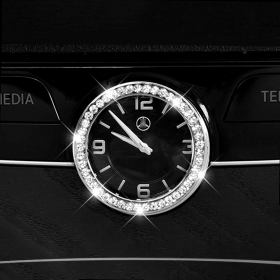 벤츠 E클래스 W213 센터페시아 시계 테두리 커버-크리스탈 큐빅