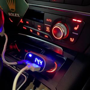 [배터리잔량표시] 에어그립 USB 차량용 충전 모니터 Q3/듀얼 포트/퀵 차지 고속충전/차량 배터리 모니터