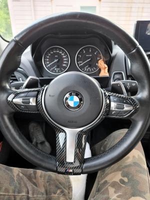 BMW 1시리즈 F20 M스포츠 핸들 버튼/클락션 테두리 커버-카본수전사